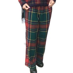 Vintage Wardrobe Maker Red Green Tartan Pants Size 6-8